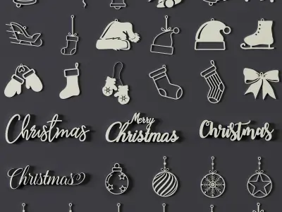 150 Printable Christmas Decoration 3D print model