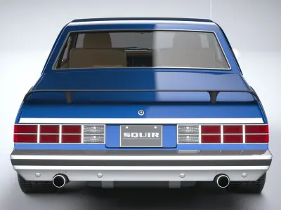 Generic Coupe 1978 with interior 3D model