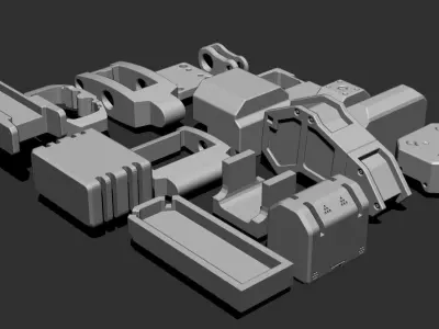 Basic Kit-Bash Vol2 Free 3D model