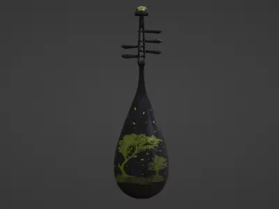 The Pipa  Low-poly 3D model