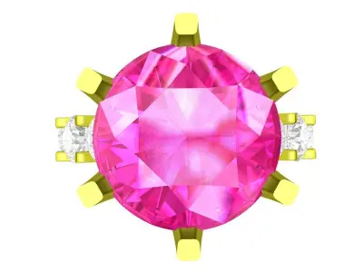 7349 luxury korean style engagement women ring 3D print model