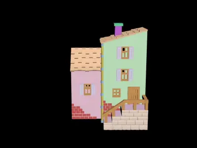 Medieval House 25 3D print model 3D model