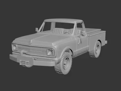 CHEVROLET K20 UTILITY BED 3D print model
