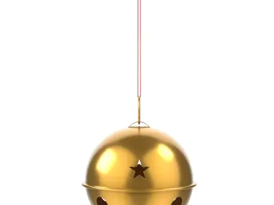Christmas Bell PBR Low-poly 3D model