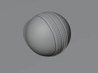 Test Cricket Ball 3d Model Low-poly 3D model