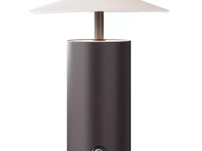 Zara Home table lamp with paper shade 3D model