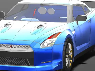 NISSAN GTR by Solidworks 3D model