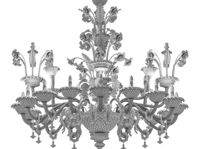 Chandelier Villa Luxury Murano 3D model