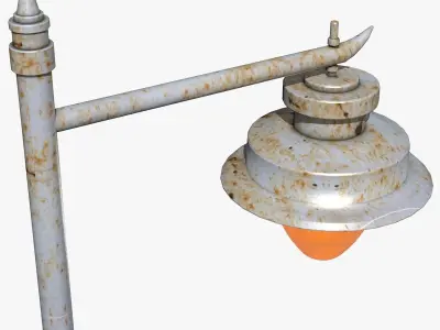 Rusty Street Lantern  Low-poly 3D model