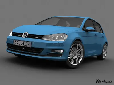 Volkswagen Golf 5 doors 2013 3D model
