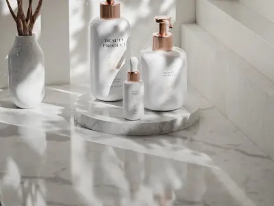 Luxury Beauty Product Mockup Low-poly 3D model