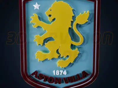 Aston Villa FC logo - Cinematic - 3D print 3D model