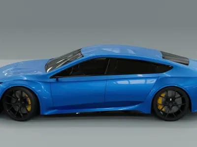 Generic 4 door electric Sports Car 3D model