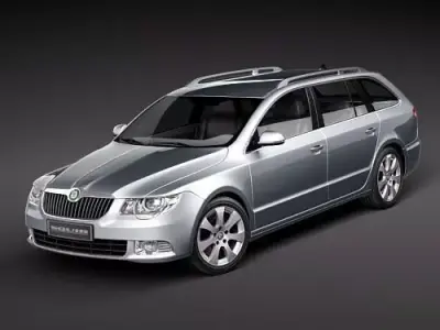 Skoda Superb Combi 2010 3D model