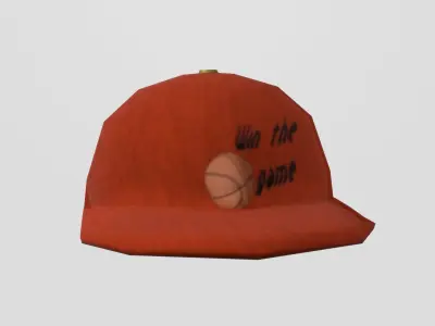 low poly basketball cap Low-poly 3D model