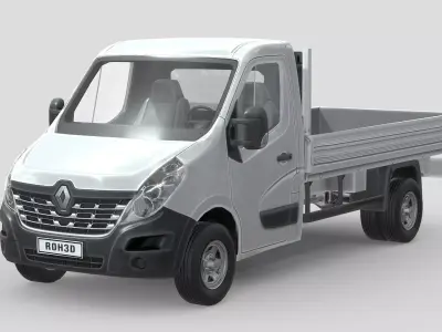 Renault Master Tipper 2018 Low-poly 3D model