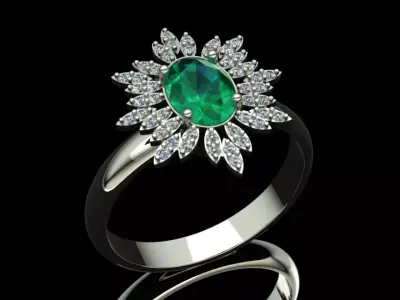 Jewel ring 3D print model