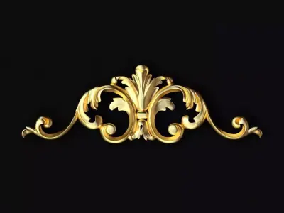Central decor ornament for furniture 3D model 401