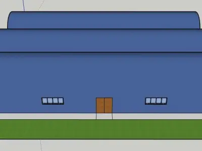 Tunnel 3 building with roof 3D model