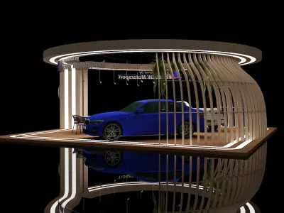 Booth car Exibhition 3D model