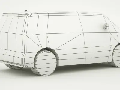 Volkswagen ID Buz 2023 Low-poly 3D model