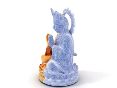 Golden Buddha Statue model pack Low-poly 3D model