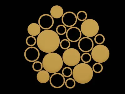 Geometrical Furniture Design Low-poly 3D model