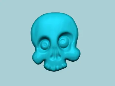 Halloween Molding A07 Skull - Chocolate Silicone Mold 3D print model