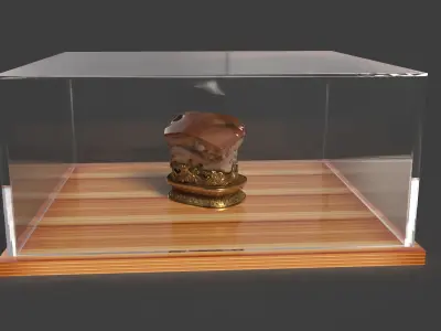 Chinese meat shaped stone figure  Low-poly 3D model