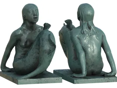 Statue 015 Low-poly 3D model