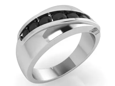 Channel Setting Band Ring 3570 3D print model