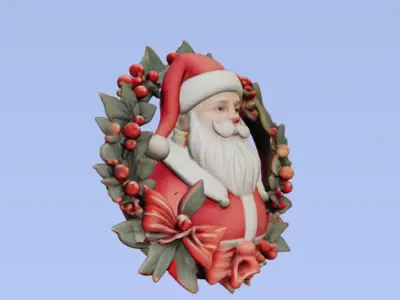 Christmas Decor 3D Printable Santa  3D print model