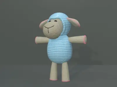 Cartoon Lamb Low-poly 3D model