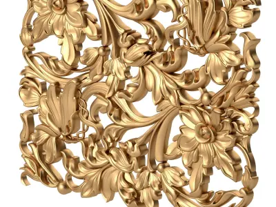 Carved decor 1 3D model