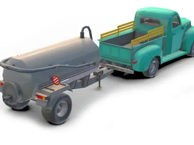 Farm Car Low-poly 3D model