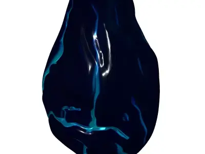 Abstract Glowing Electric Art Vase Low-poly 3D model