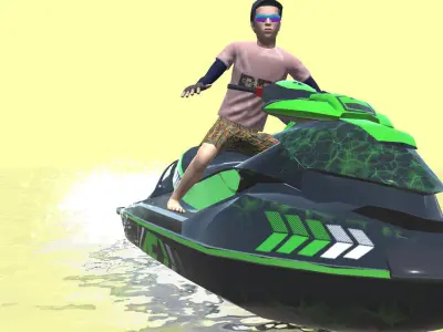 Boat Race Actions 3D model