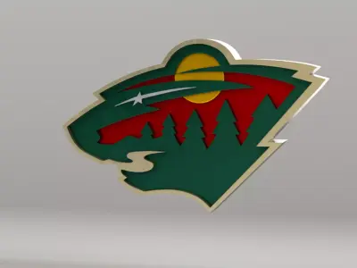 NHL Minnesota Wild Team Logo 3D model