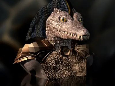 Egyptian God Sobek - Anubis Bust   3D print model