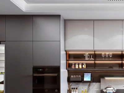 Luxury Kitchen Modern 3D model