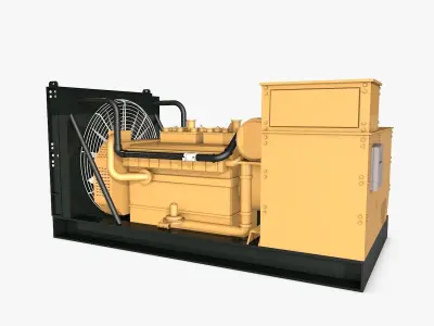 Yellow Generator 3D model