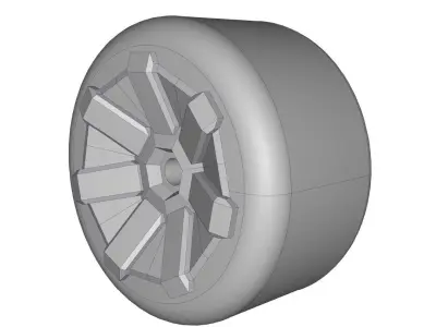 Tesla Cybertruck 1-64 Scale HW Wheel  3D print model