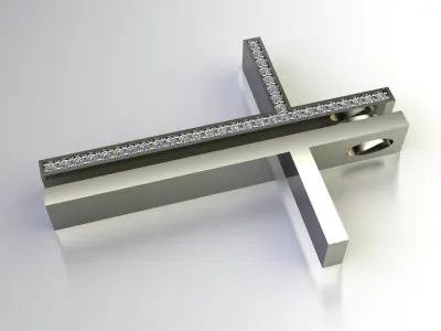 Cross with stones Printing Model Free 3D print model