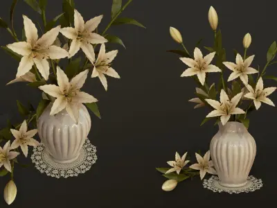 Bedroom Furniture Props Pack Low-poly 3D model