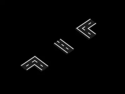 Basic Roads Free low-poly 3D model