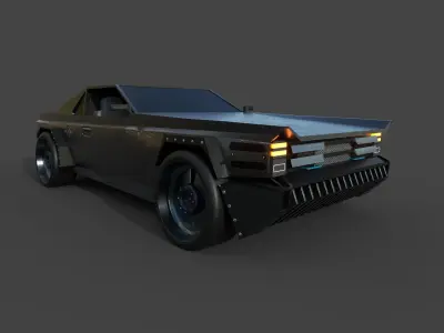 Muscle Car Lowpoly Low-poly 3D model
