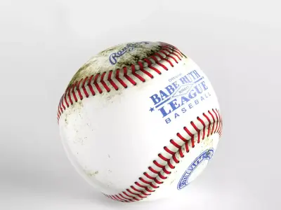 Ball of baseball Low-poly 3D model
