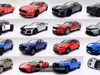 Ford Car Collection 3D Model Pack