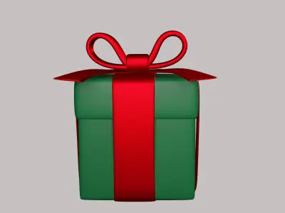 Giftbox gift box Low-poly 3D model