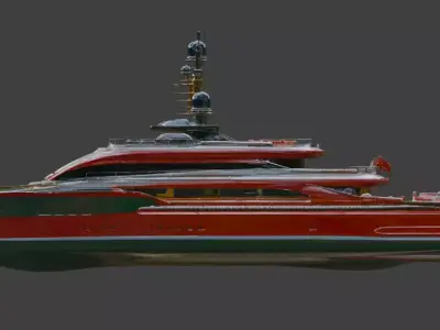 Luxury Christmas Edition Sport Yacht 3D Model 3D model buy